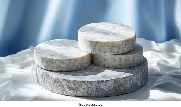 Stacked Stone Display Platforms