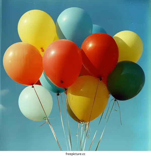 Colorful Balloons in the Sky