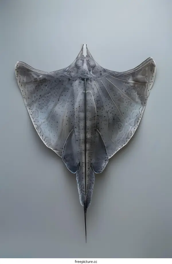 Dried skate on a white background