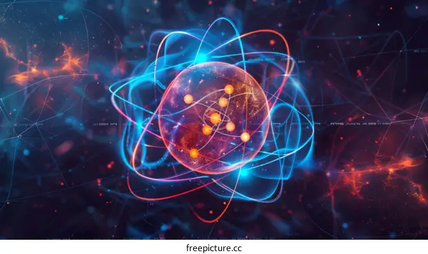 Artistic illustration of an atom