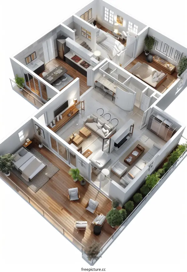 Modern Apartment Floor Plan Design