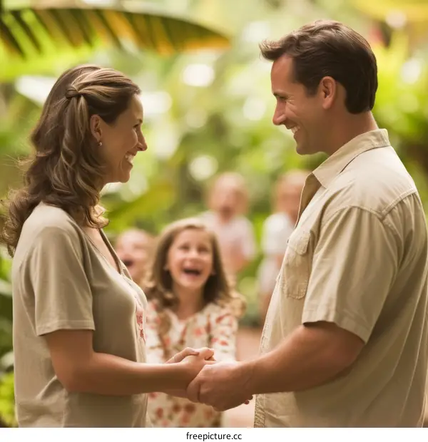 Happy Family in the Park