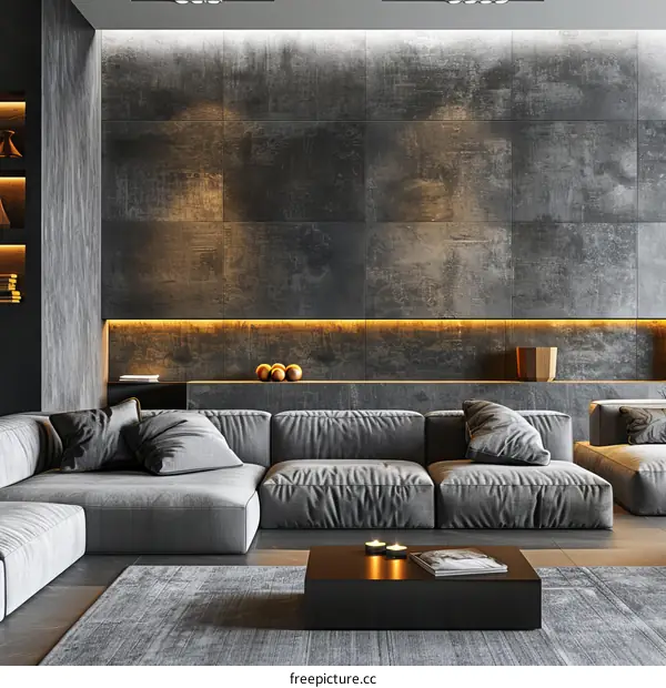 Modern minimalist living room interior design