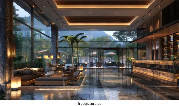 Luxury Modern Hotel Lobby Interior Design