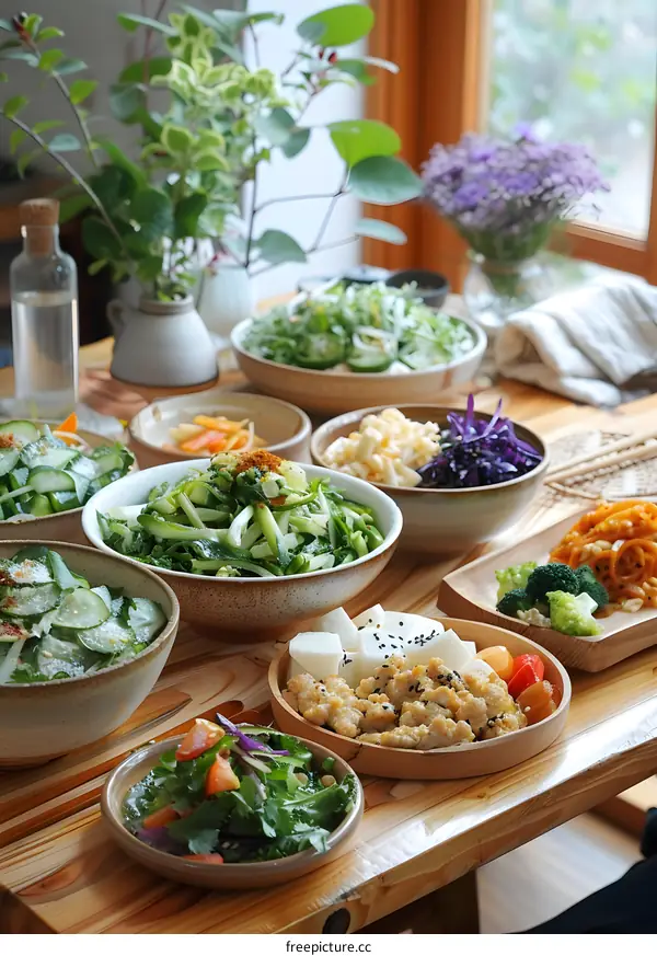 A table full of delicious and healthy food