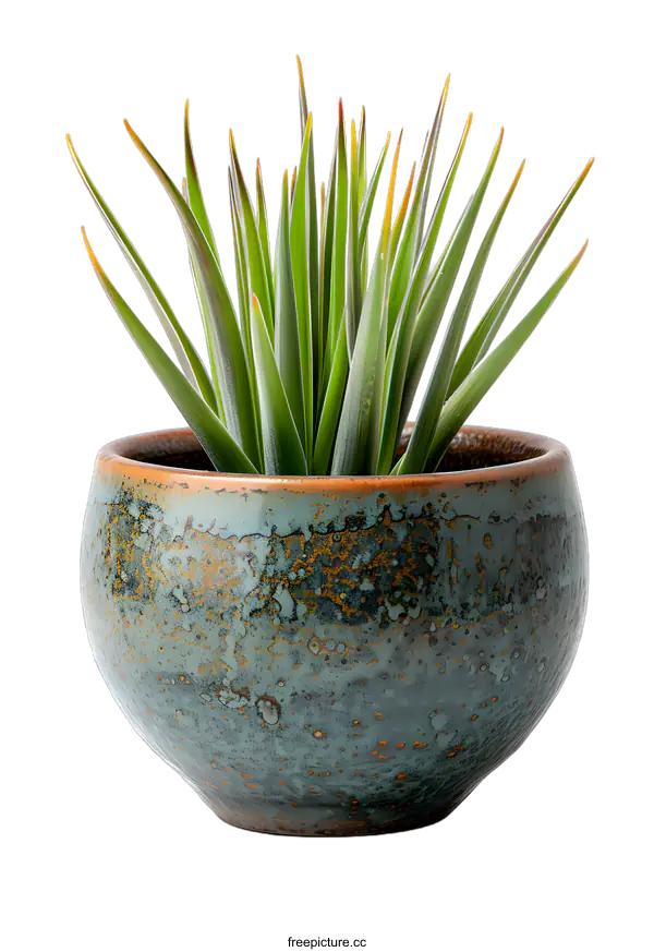 [Transparent Background PNG]ornamental plant in a ceramic flowerpot