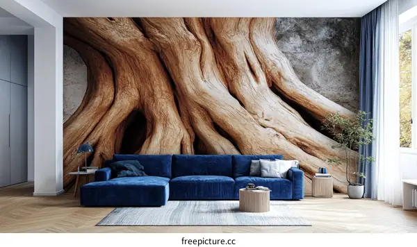 Detailed Close Up of Intricate Tree Roots