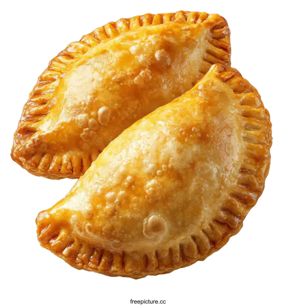 [Transparent Background PNG]Delicious Baked Empanadas Isolated on White Background