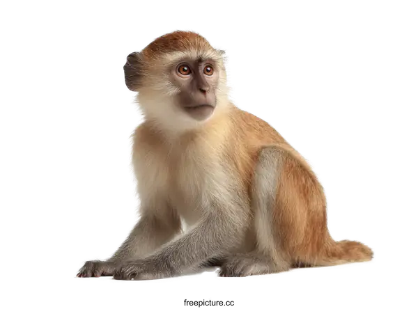 [Transparent Background PNG]Adorable Infant Monkey Portrait Against White Background