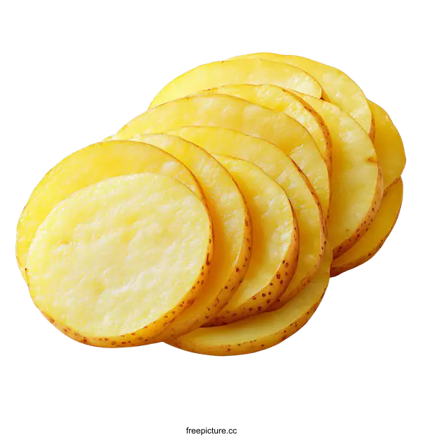 [Transparent Background PNG]Sliced Potatoes Ready to Cook