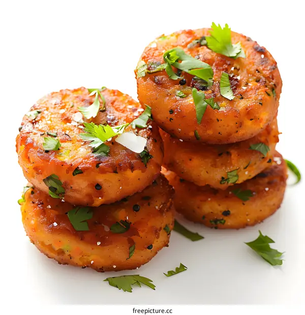 Stack of Delicious Vegetable Cutlets