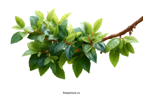 [Transparent Background PNG]Fresh Green Leaves Branch Nature