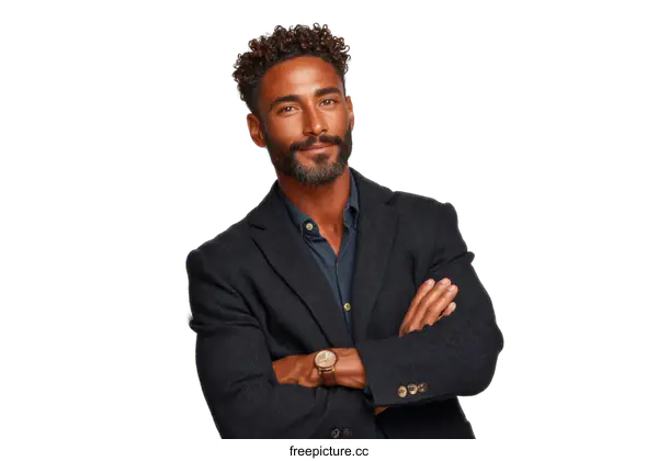 [Transparent Background PNG]Confident Business Professional Portrait
