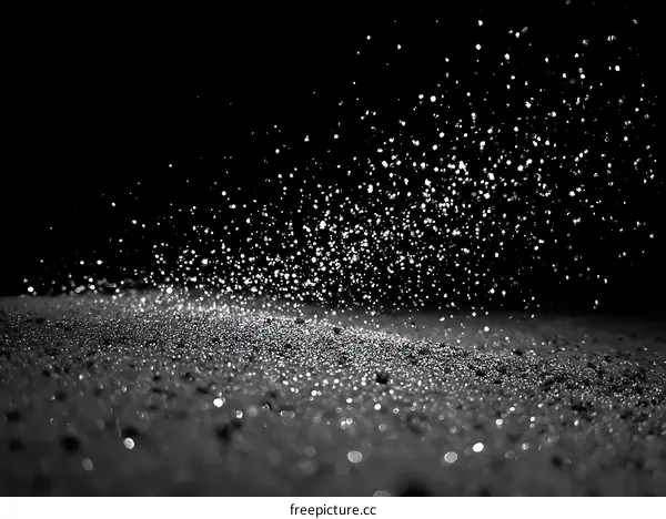 Sparkling Silver Glitter Texture Background