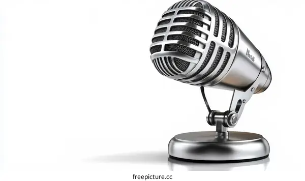 Retro Style Microphone Illustration