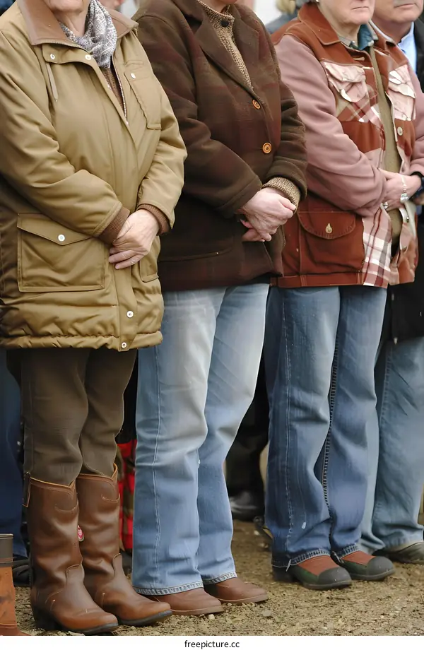 Group of People Standing Together, Casual Wear