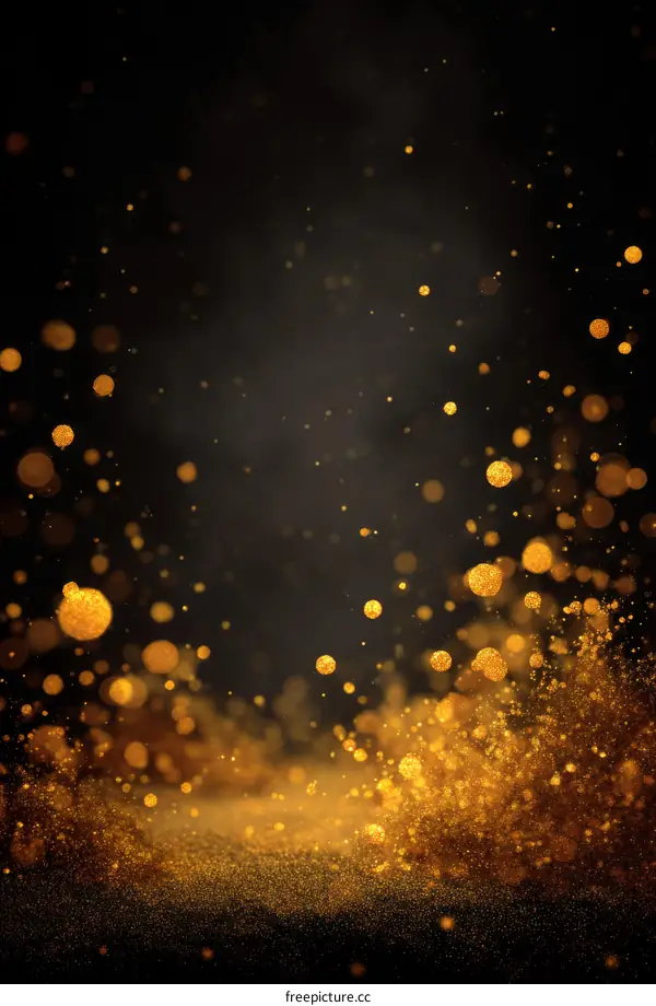 Golden Glitter Abstract Background Design