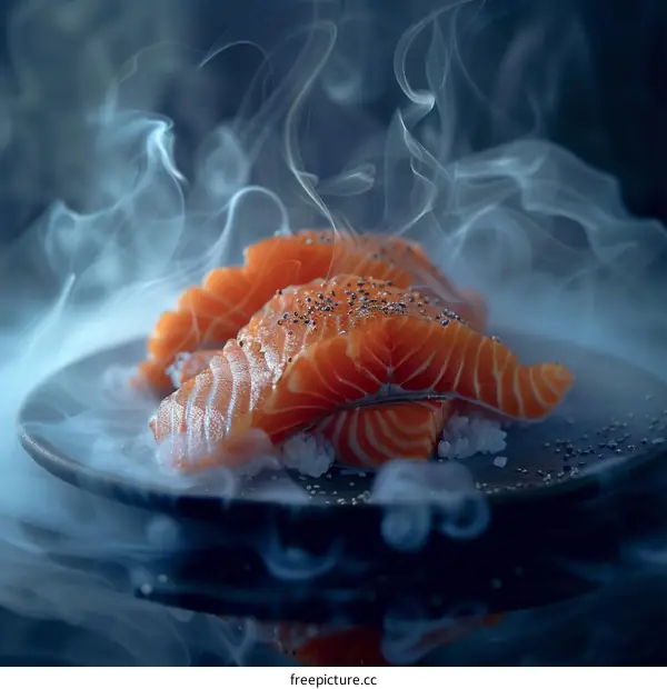 A plate of smoked salmon
