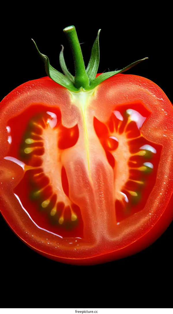Cross section of a tomato