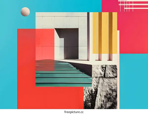 Abstract Architecture With Geometric Shapes