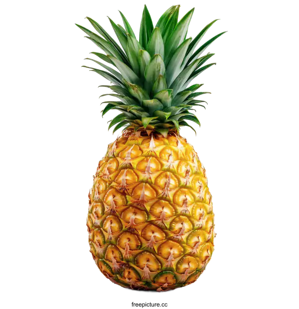 [Transparent Background PNG]Ripe Pineapple Isolated on White Background