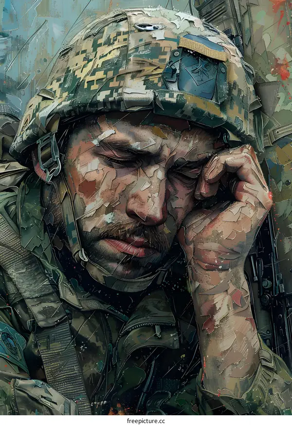 The Weary Soldier Portrait of a Ukrainian Soldier