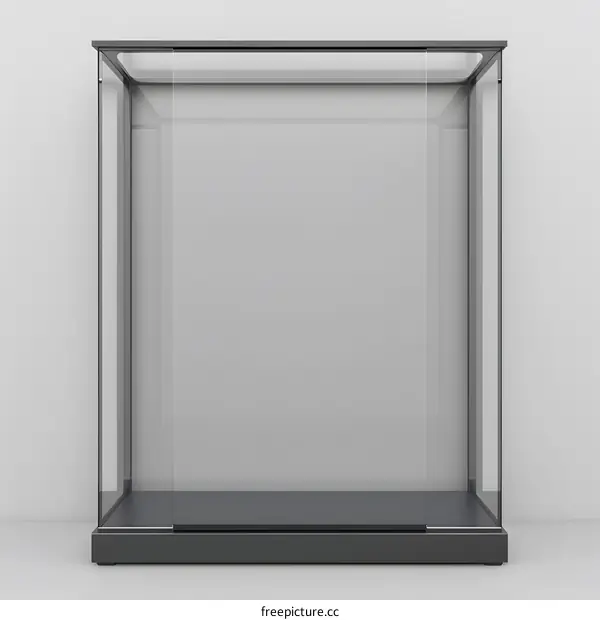 Empty Glass Display Case Mockup
