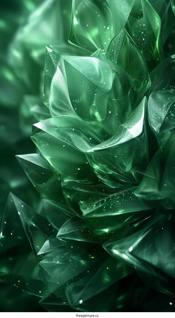 Green Crystal Flower
