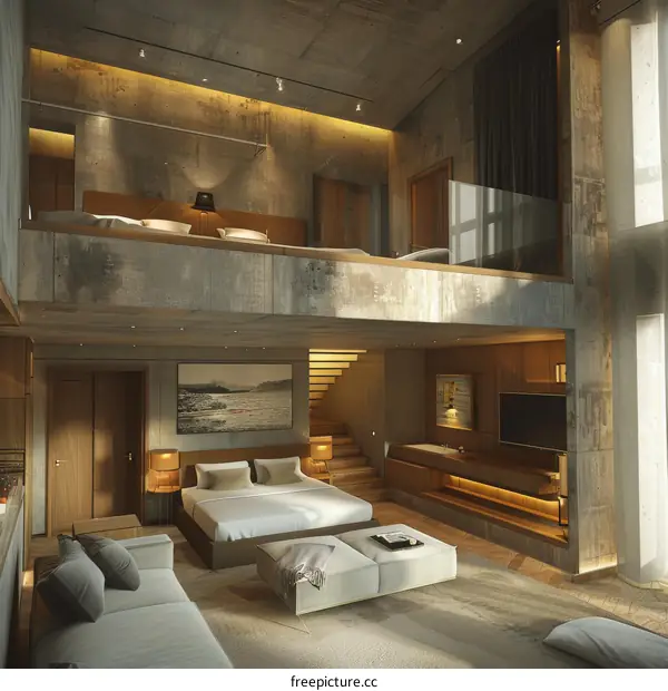 Modern Industrial Loft Interior Design