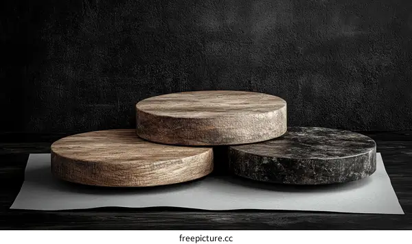 Wooden and Marble Product Display Stands