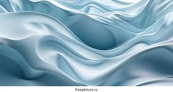 Abstract Blue and White Waves
