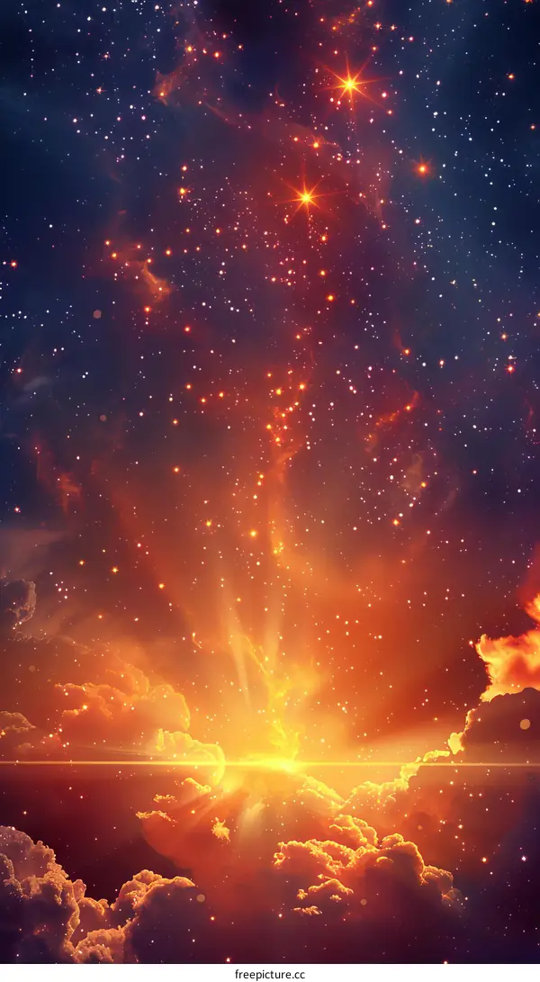 Stunning Sunset and Starry Sky Phenomenon