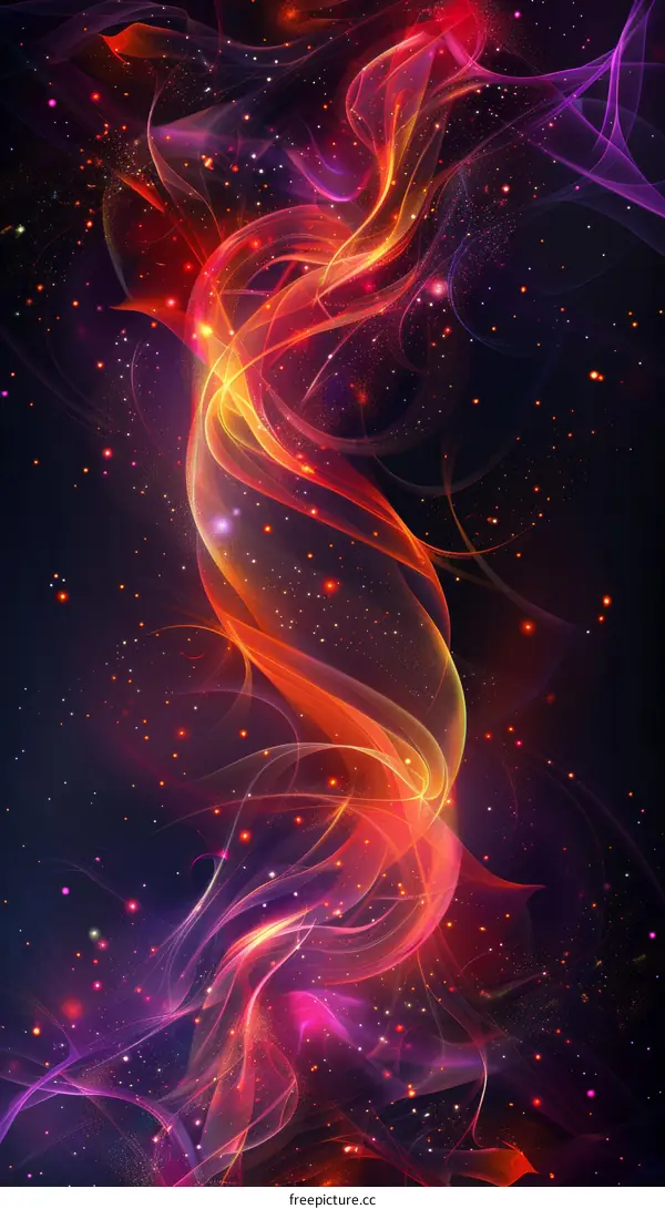 Abstract Colorful Space Nebula Design