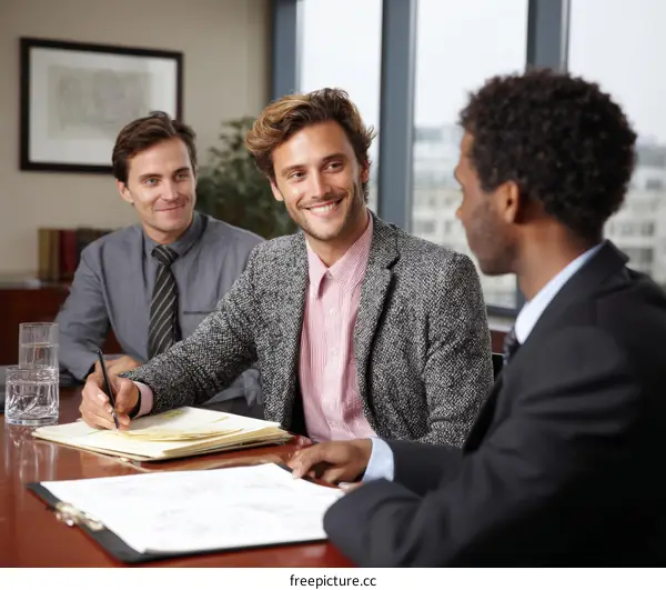 Business Meeting Three Diverse Colleagues