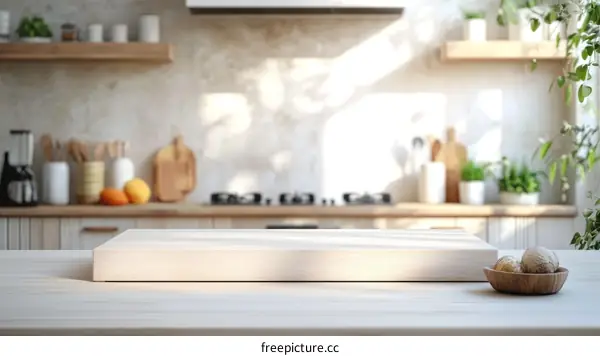 Modern Kitchen Display Tabletop Mockup