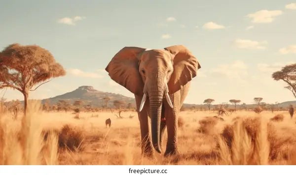 Elephant in the African savanna