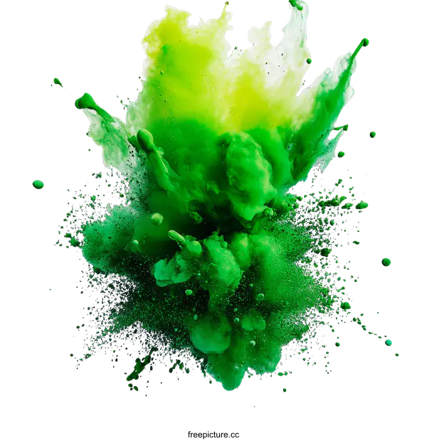 [Transparent Background PNG]Abstract Colorful Ink Explosion Art