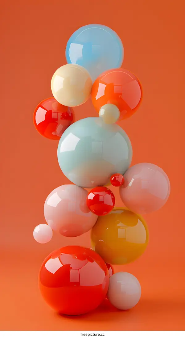 3d spheres composition