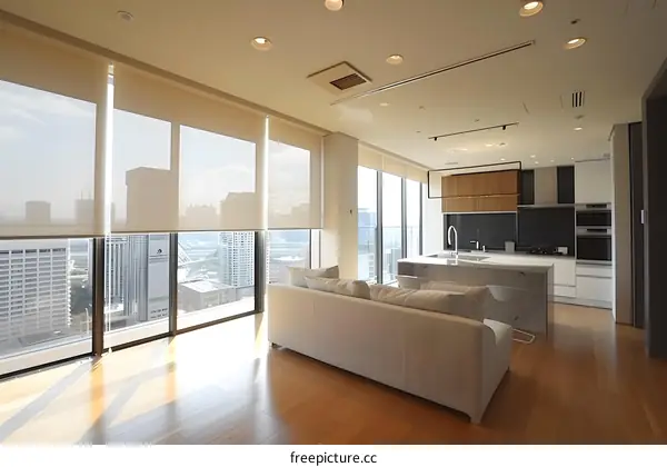 Modern Apartment Interior Design With City View