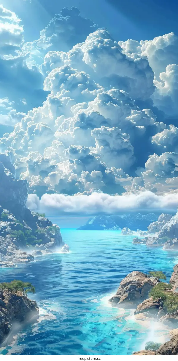 Floating Islands Fantasy Landscape