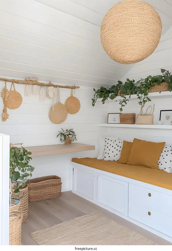 Modern and Minimalist Home Decor with White Walls and Natural Elements