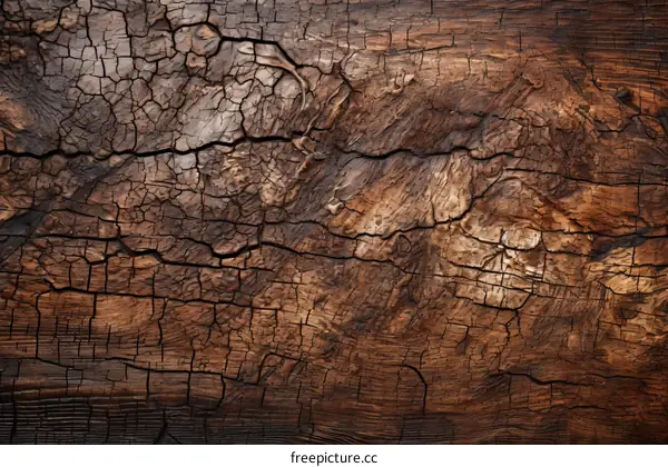 Cracked Weathered Wooden Surface