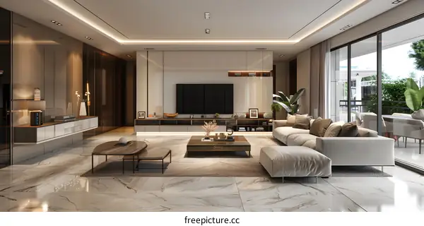 Modern minimalist living room