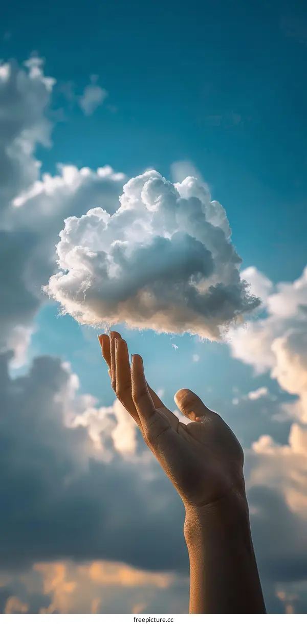 A Hand Reaches for the Clouds