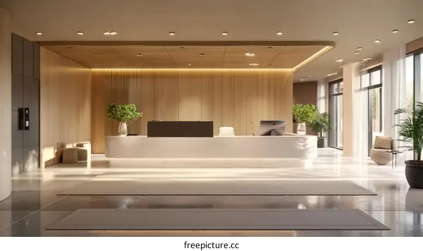 Modern Lobby Interior Design Illustration