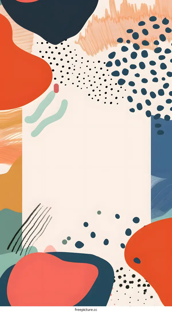 Abstract Background With Different Shapes And Colors