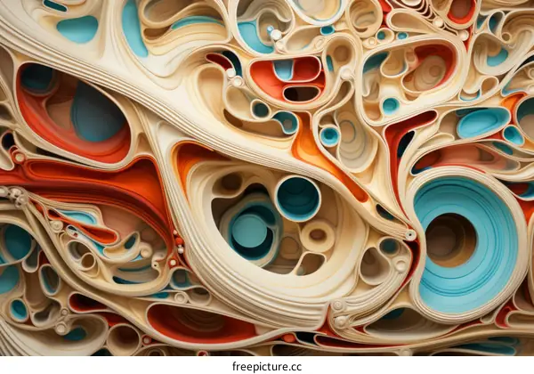 Colorful 3D organic structure