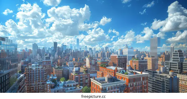 New York City Skyline on a Sunny Day