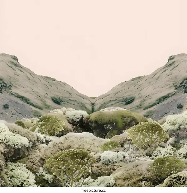 Green Mountains with Moss