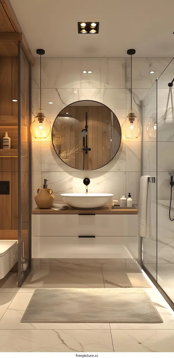 Modern minimalist bathroom